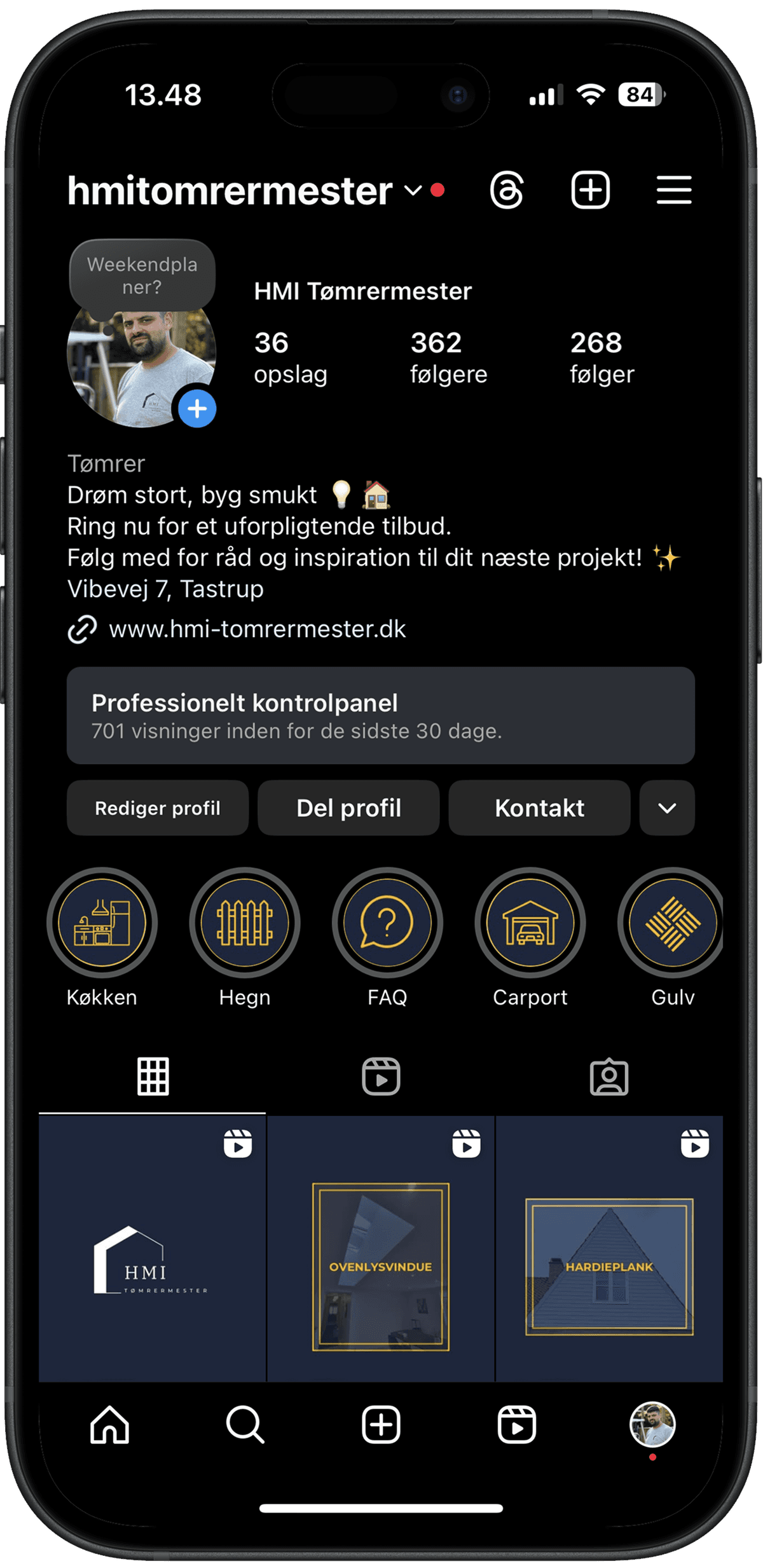 Mobil mockop visende sociale medier